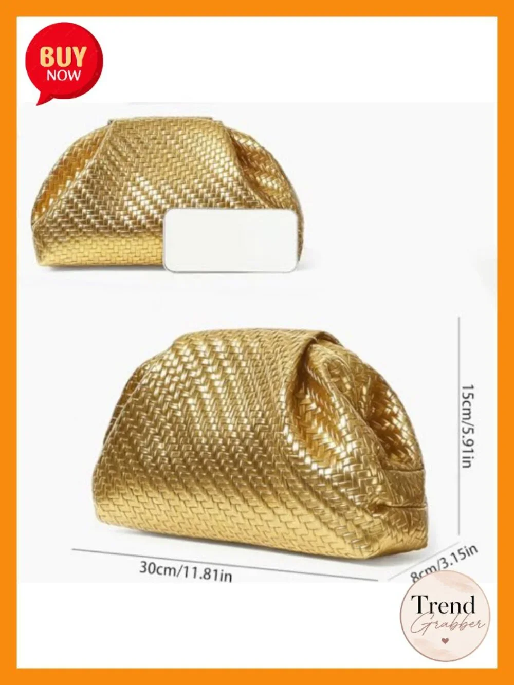 Elegant Woven Ruched Dumpling Clutch for Women PU Leather Evening Bag